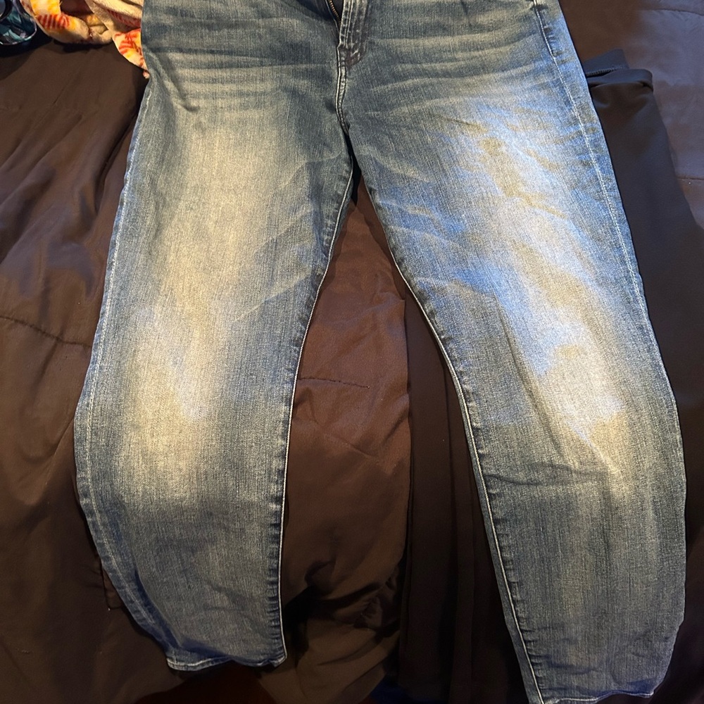 7 For All Mankind skinny Blue Jeans with Vintage Fading